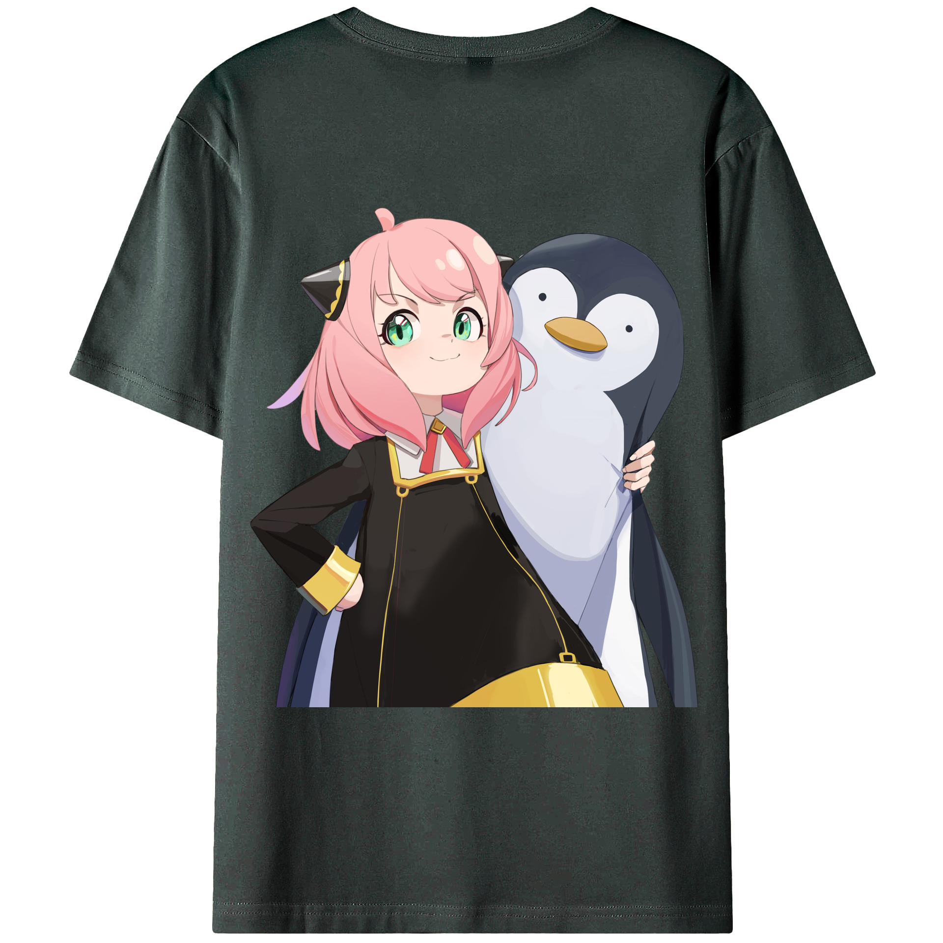 （画像用） SPY×FAMILY间谍家家酒 綿100％ メンズ半袖Tシャツ（バックプリント） 通気性